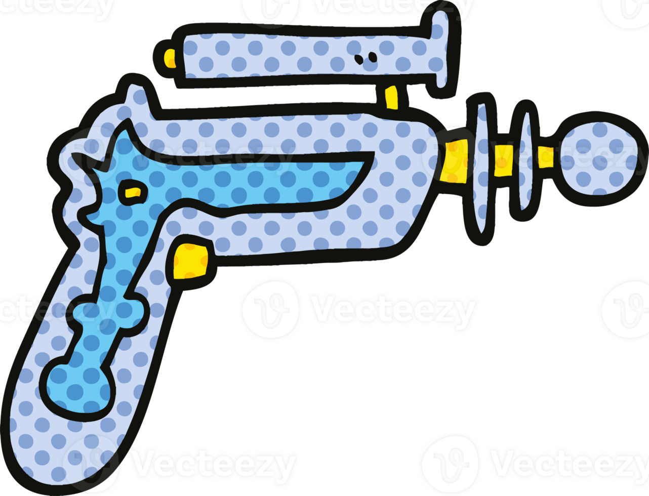 arma de raios de desenho animado estilo quadrinhos png