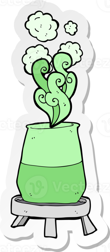 sticker of a cartoon science experiment png