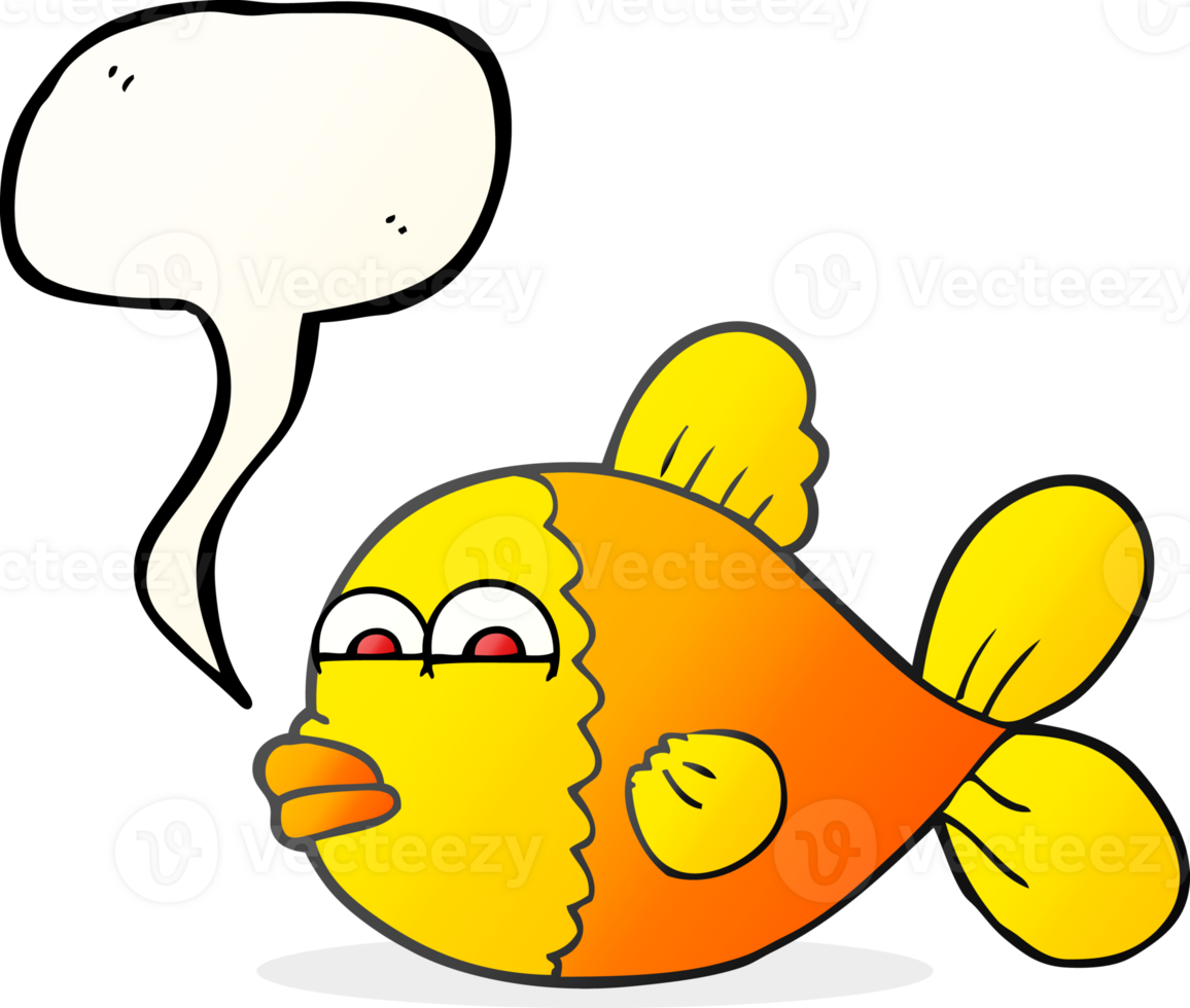 speech bubble cartoon fish png