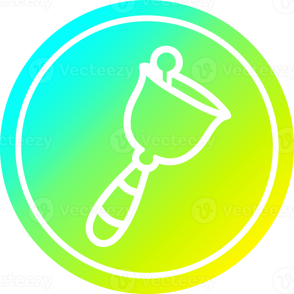 hand bell circular in cold gradient spectrum png