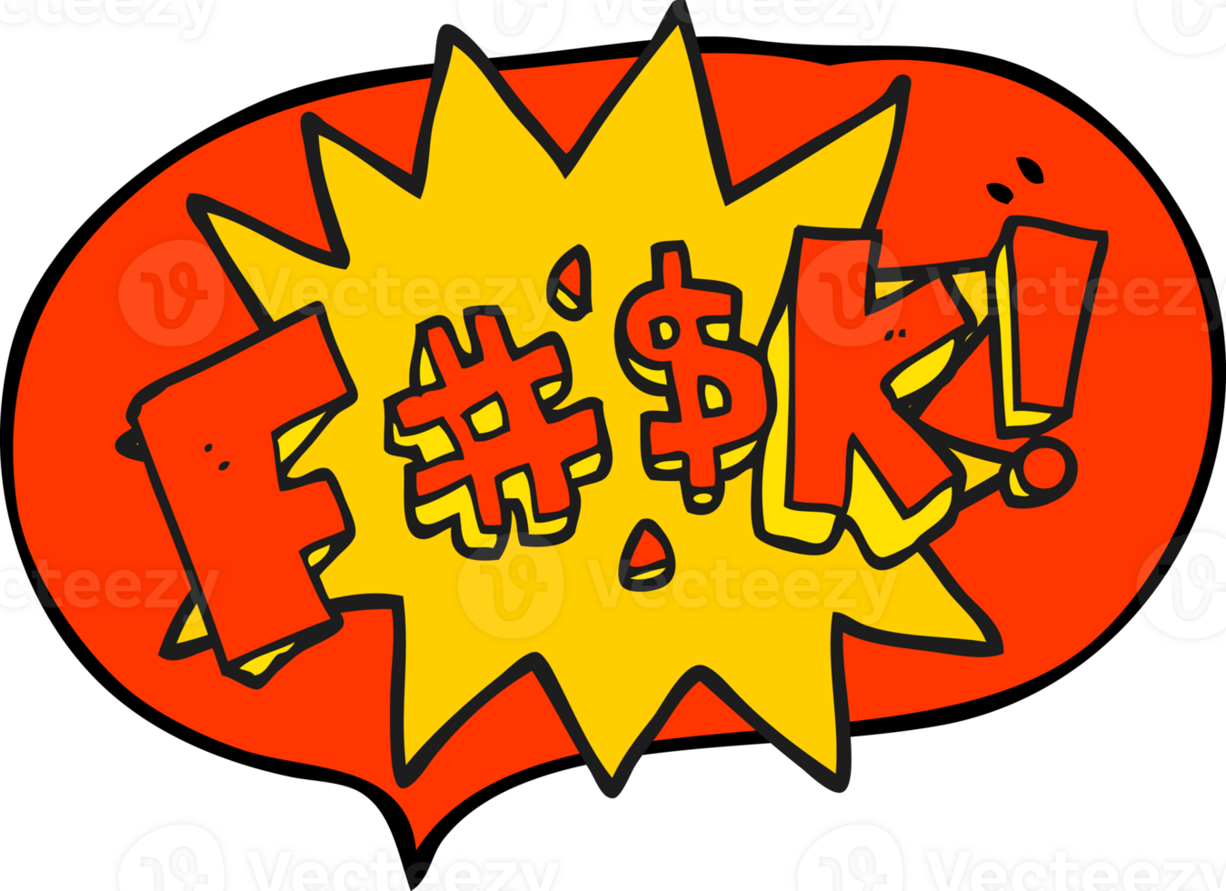 speech bubble cartoon swearword png