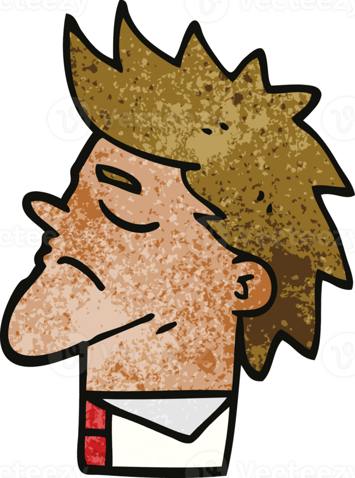 cartoon doodle arrogant man png
