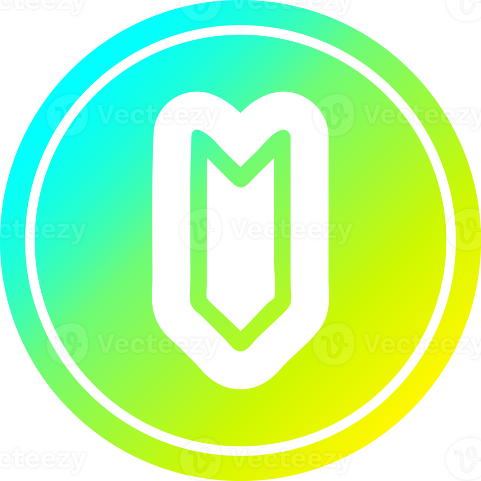 decorative arrow circular in cold gradient spectrum png