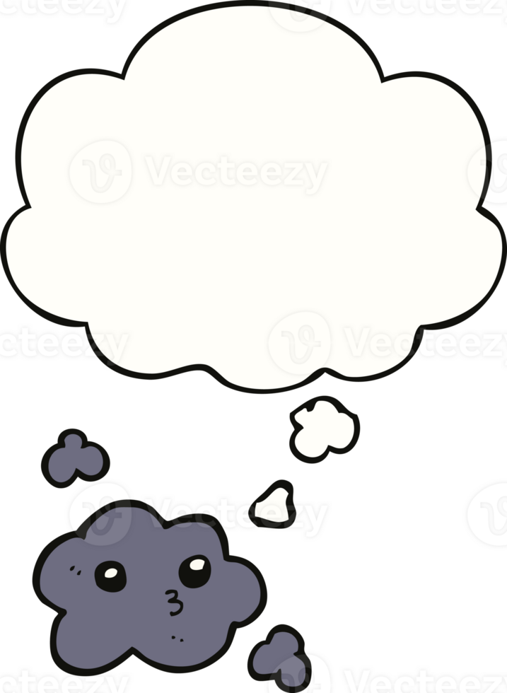cute cartoon cloud and thought bubble png