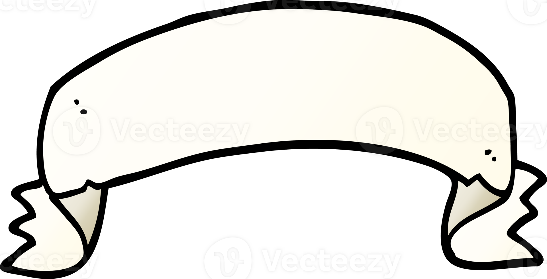 cartoon doodle scroll banner png