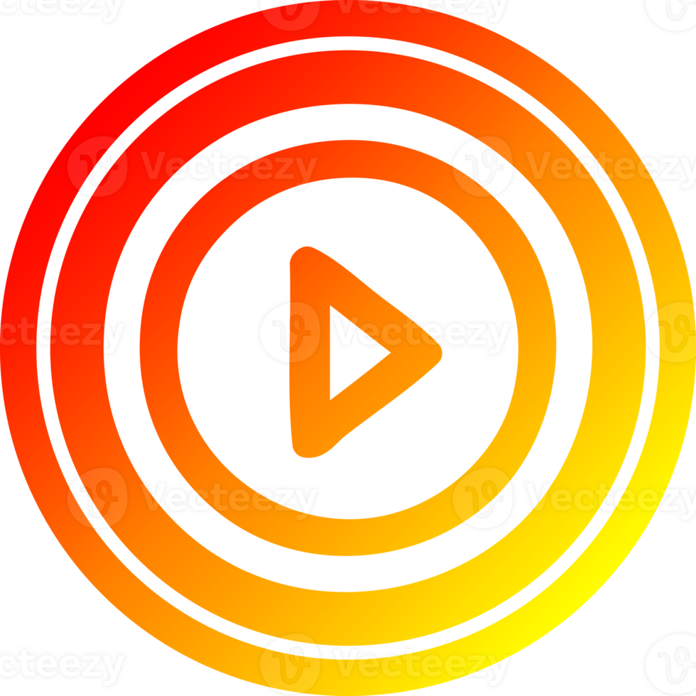play button circular in hot gradient spectrum png