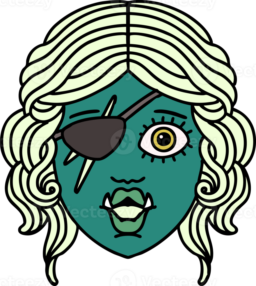 orc rogue character face illustration png