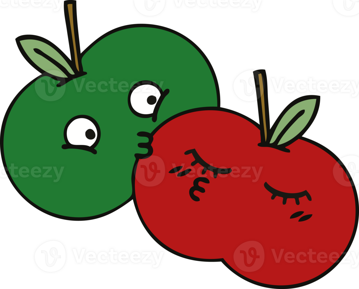 cute cartoon juicy apple png