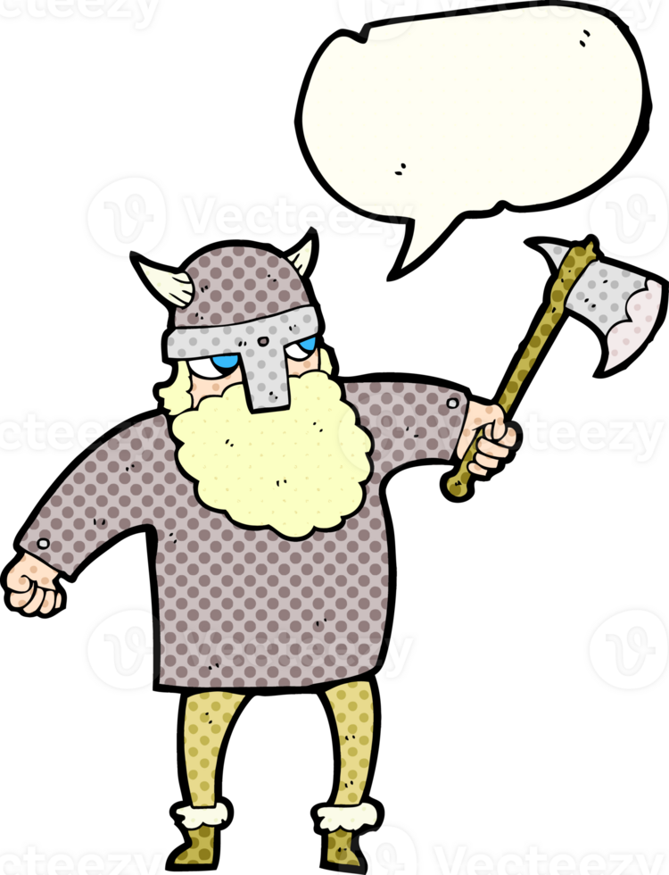 grappig boek toespraak bubbel tekenfilm viking krijger png