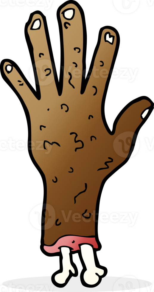 gross zombie hand cartoon png