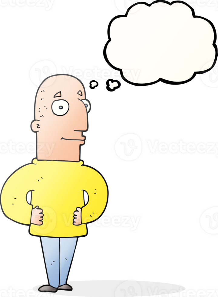thought bubble cartoon content man png