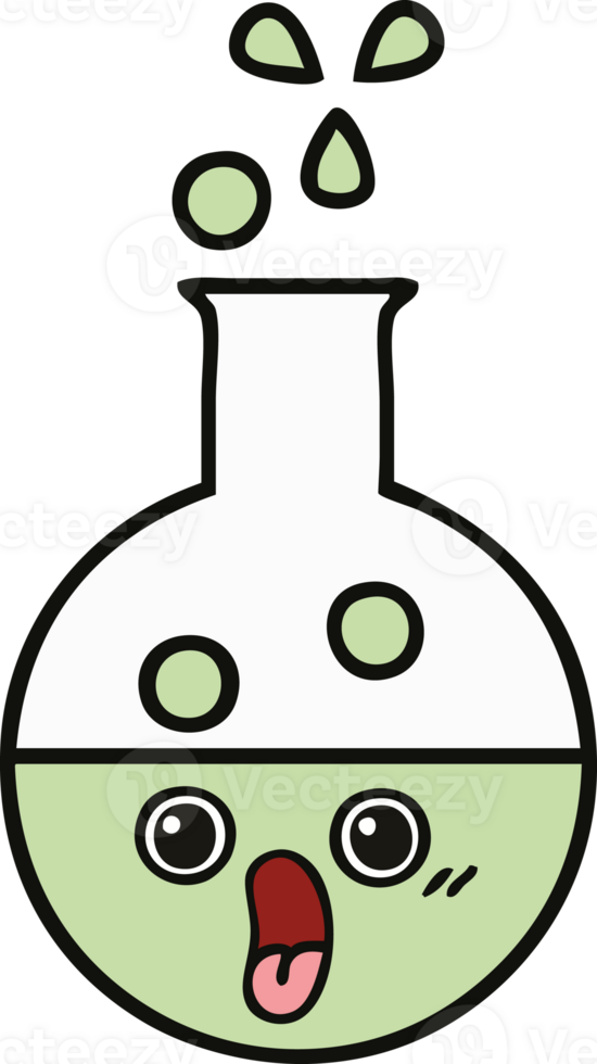cute cartoon test tube png