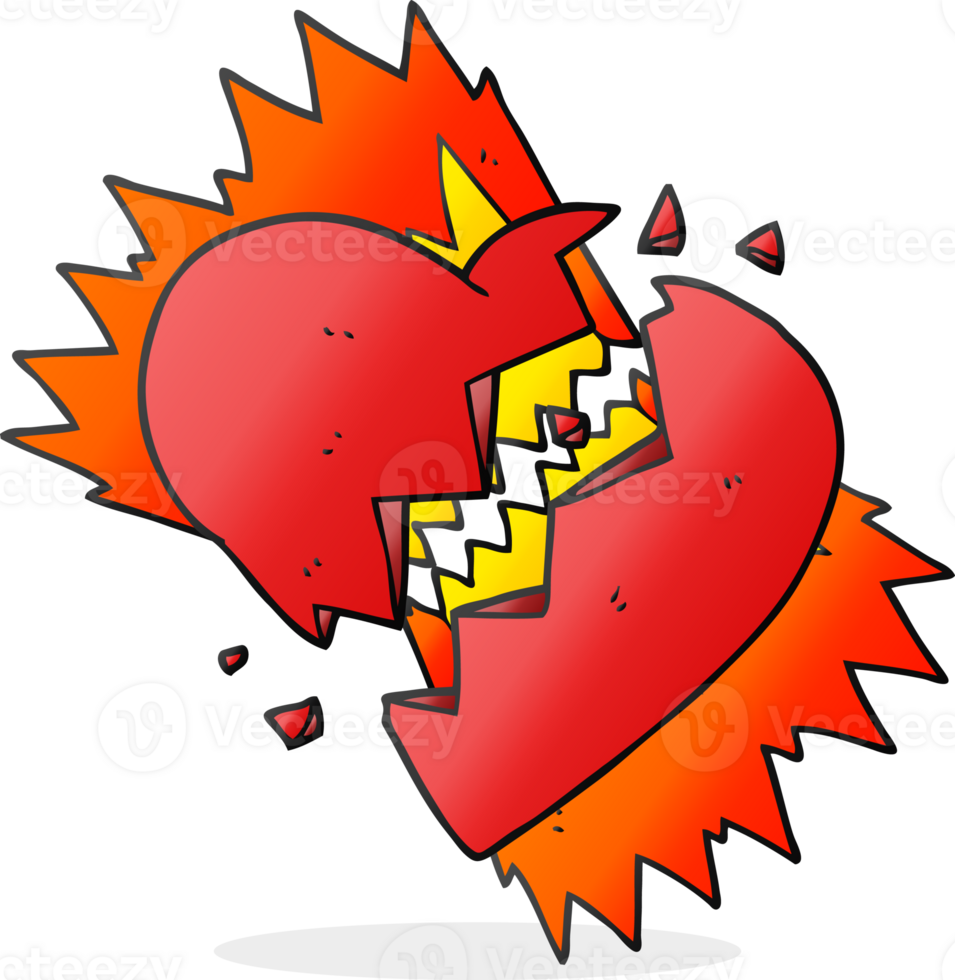 cartoon broken heart png