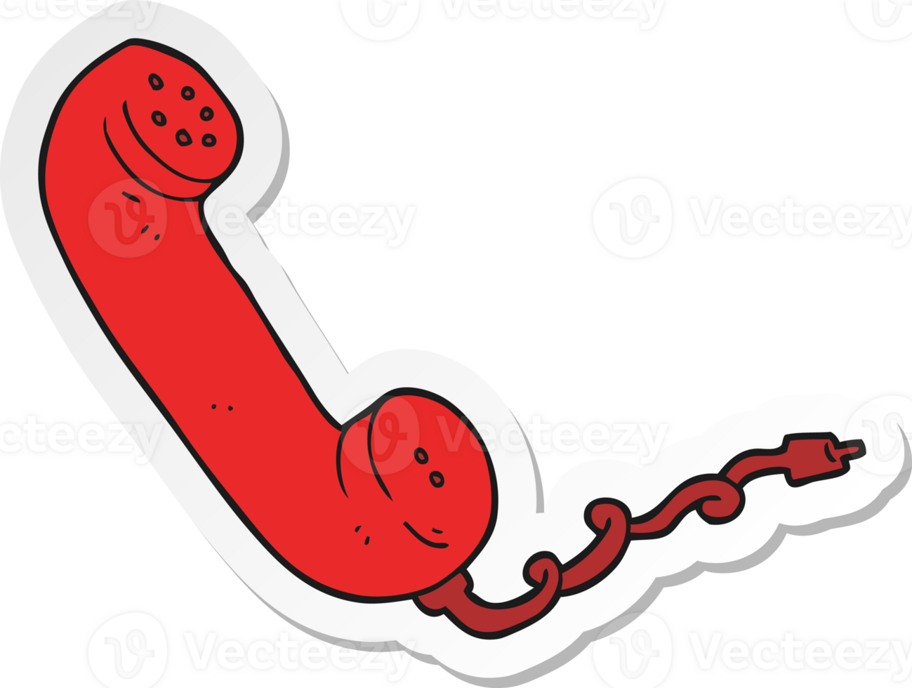 sticker of a cartoon telephone receiver png