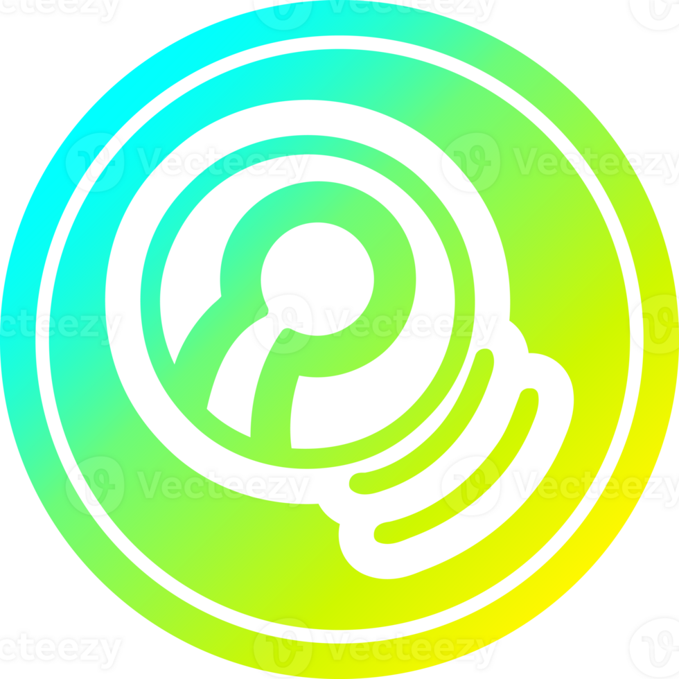 tennis ball circular in cold gradient spectrum png