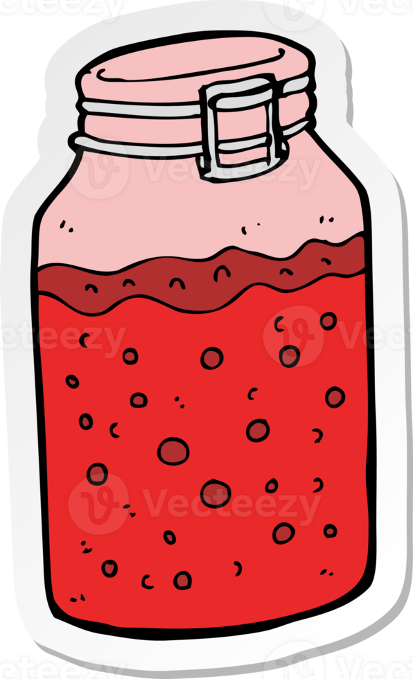 sticker of a cartoon home made preserve png