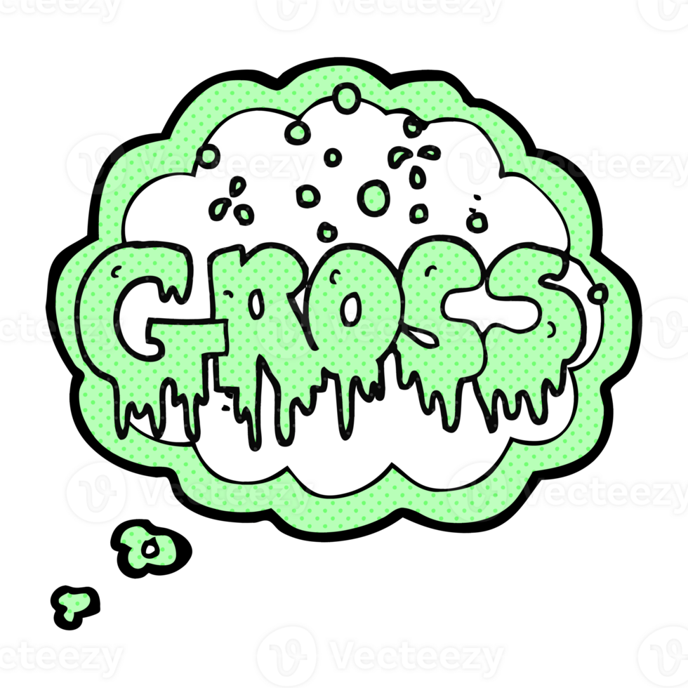 thought bubble cartoon word gross png