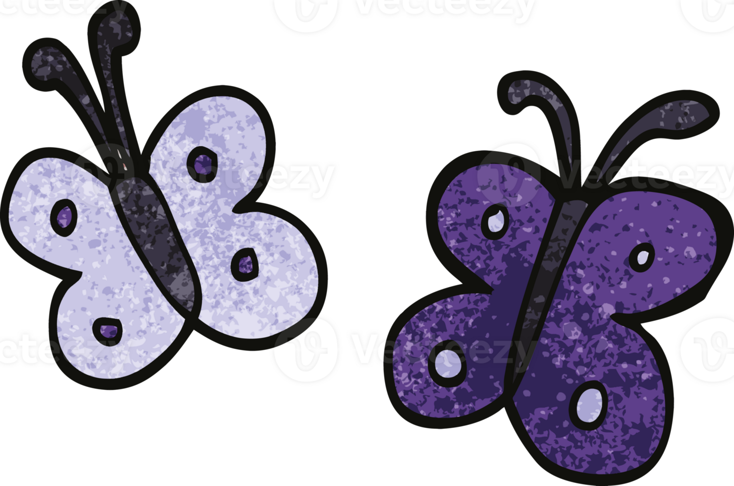 cartoon doodle butterfly png