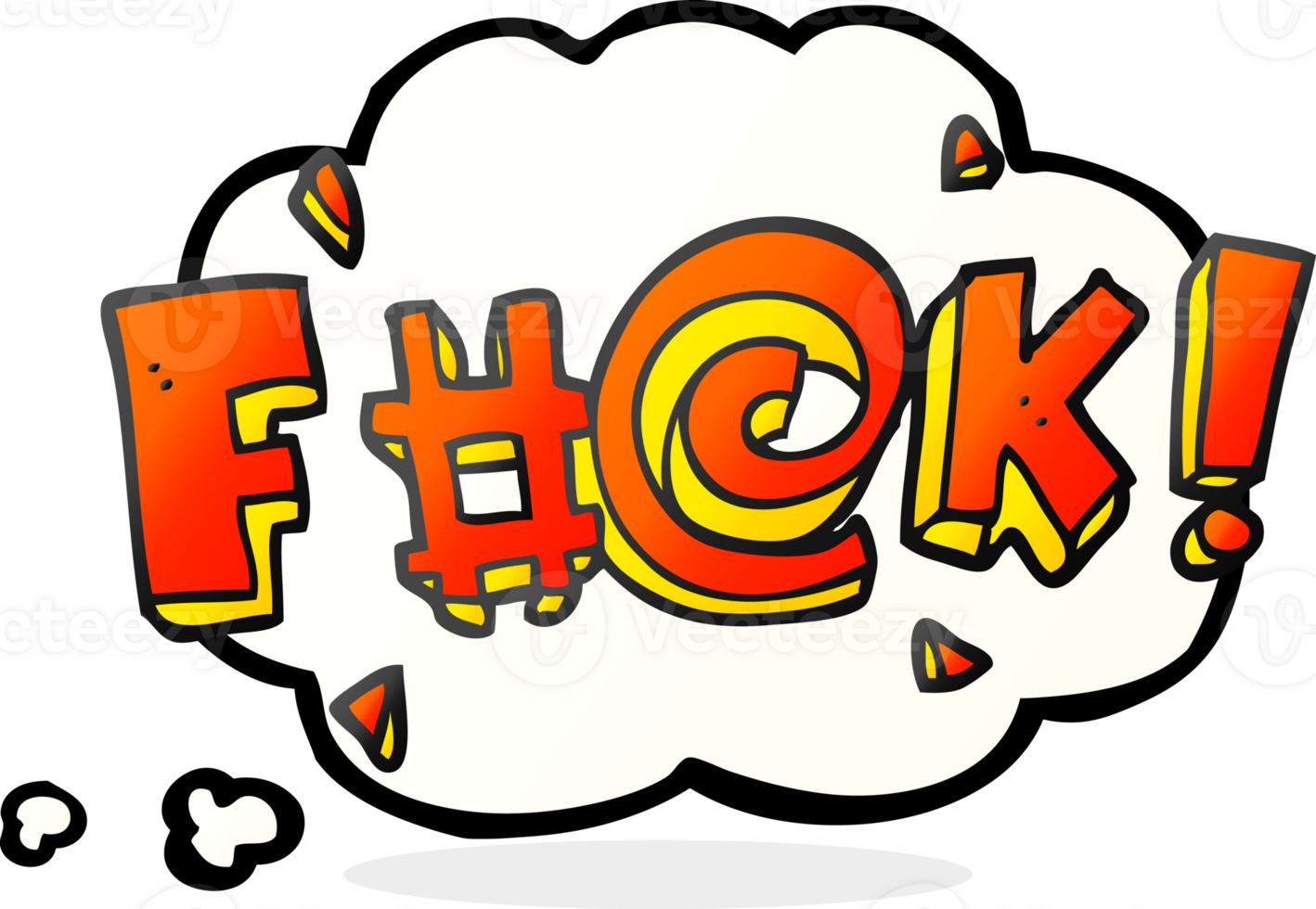 thought bubble cartoon swearword png