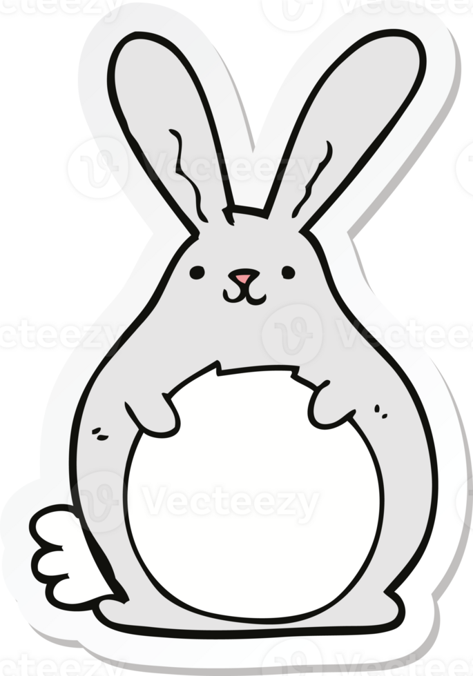 autocollant d'un lapin de dessin animé png