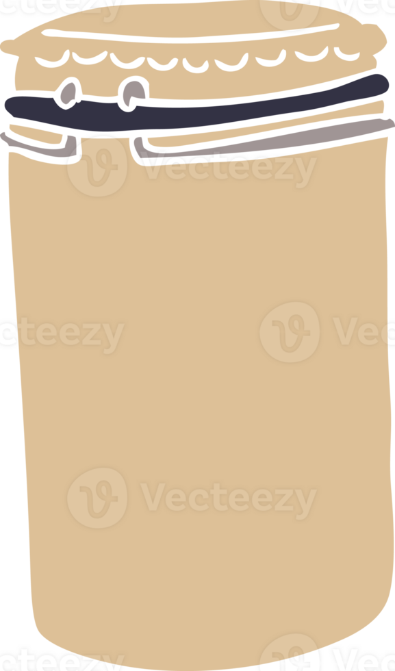cartoon doodle storage jar png