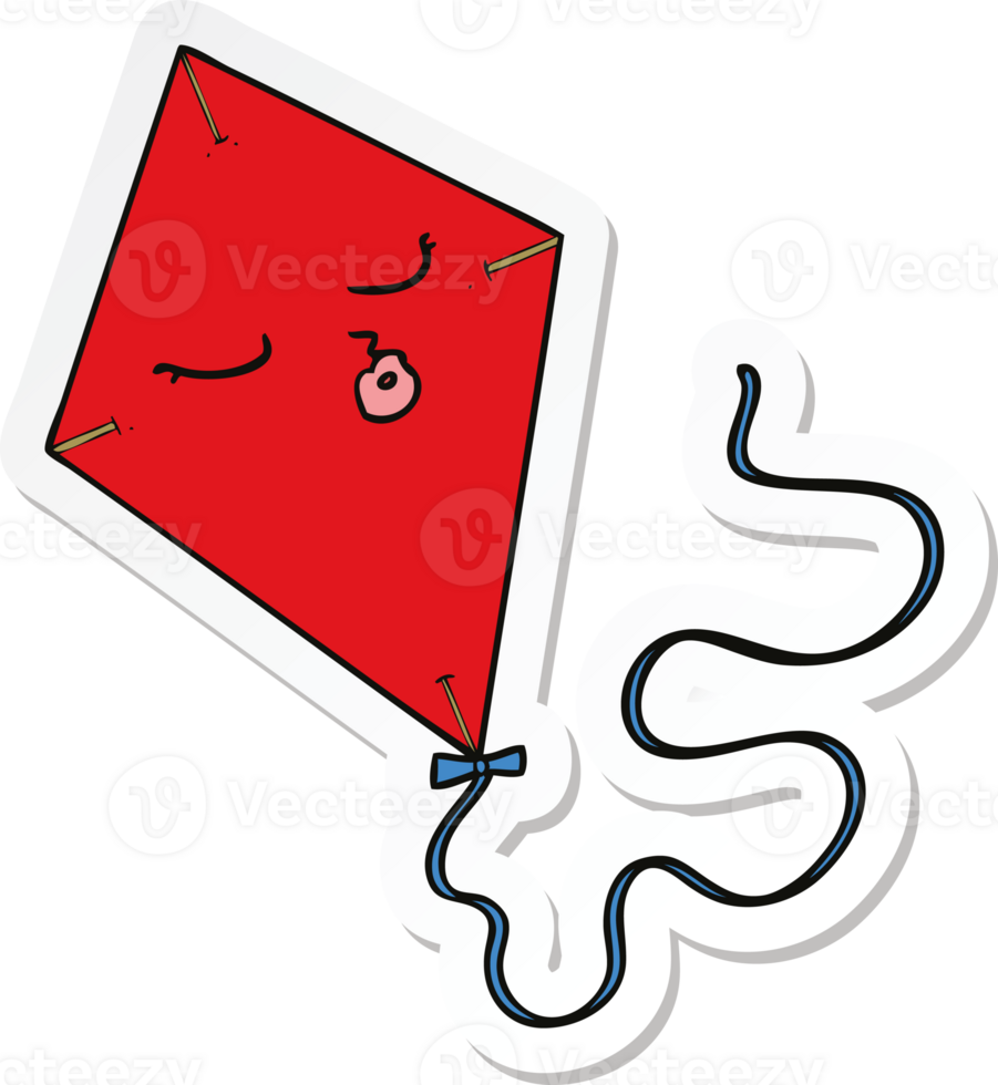 sticker of a cartoon kite png