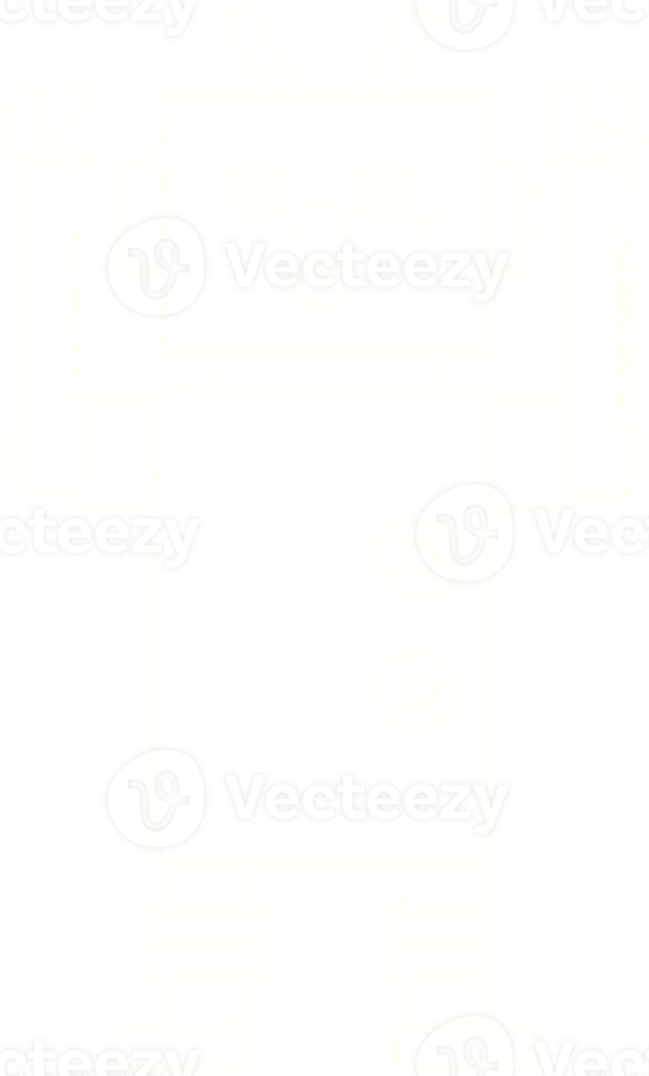 Robot Chalk Drawing png