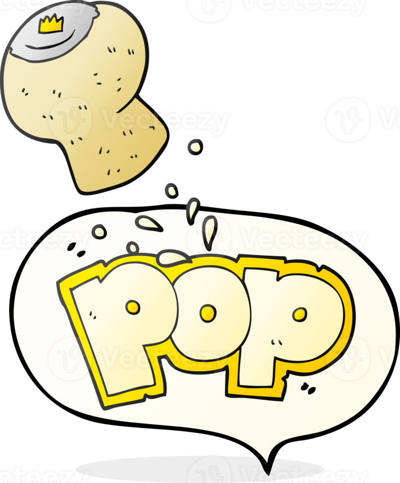 speech bubble cartoon champagne cork popping png