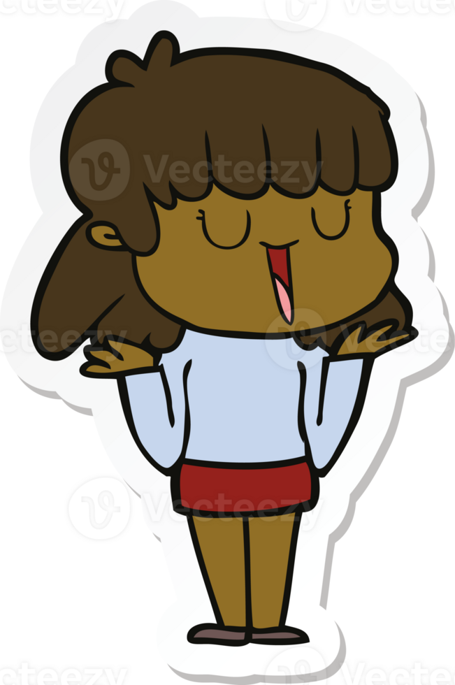 sticker of a cartoon woman png