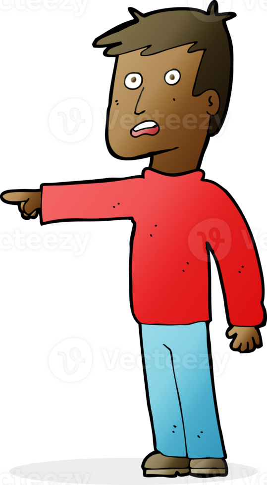 cartoon pointing man png