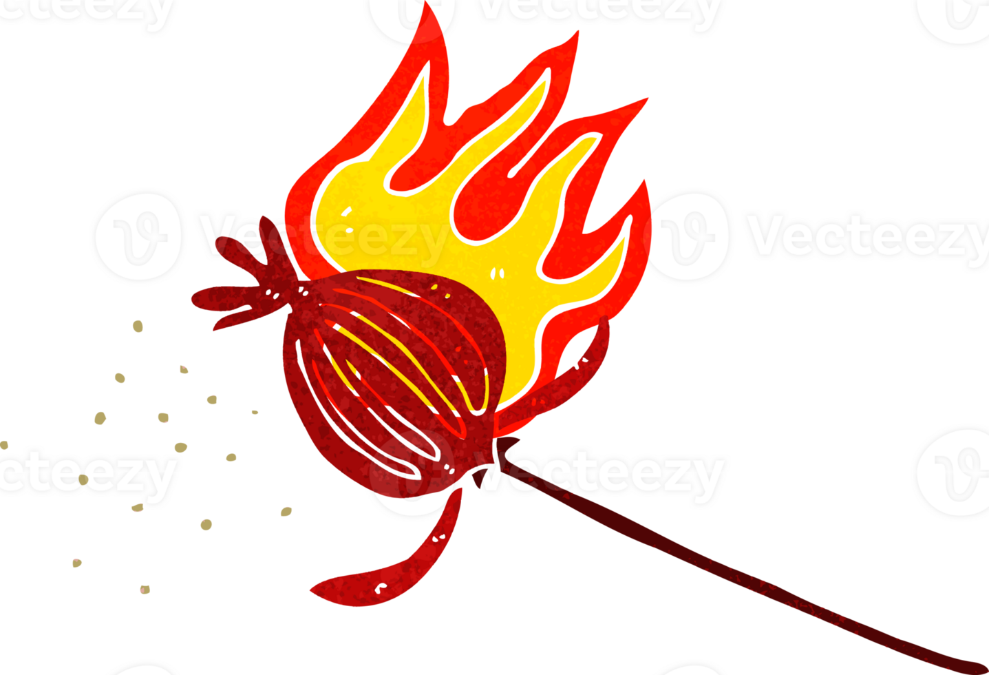 cartoon poppy flower png