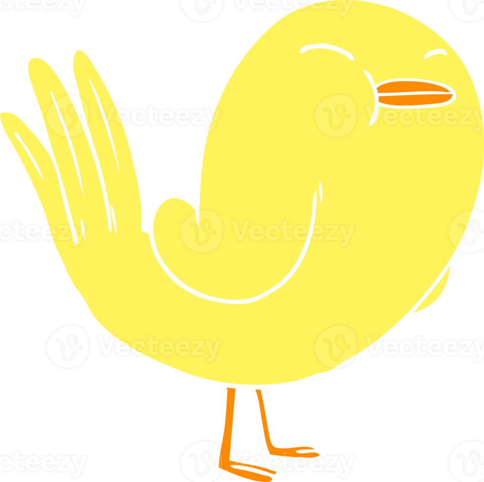 flat color style cartoon bird png