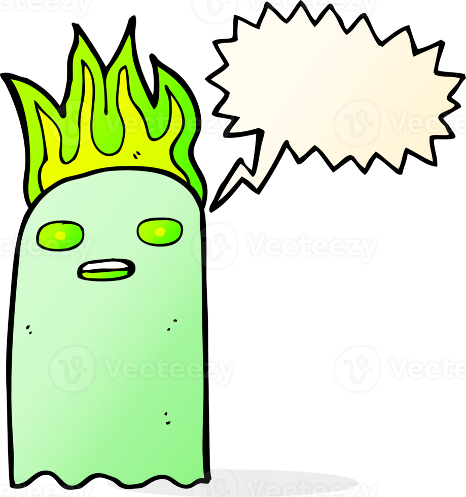 funny cartoon ghost with speech bubble png