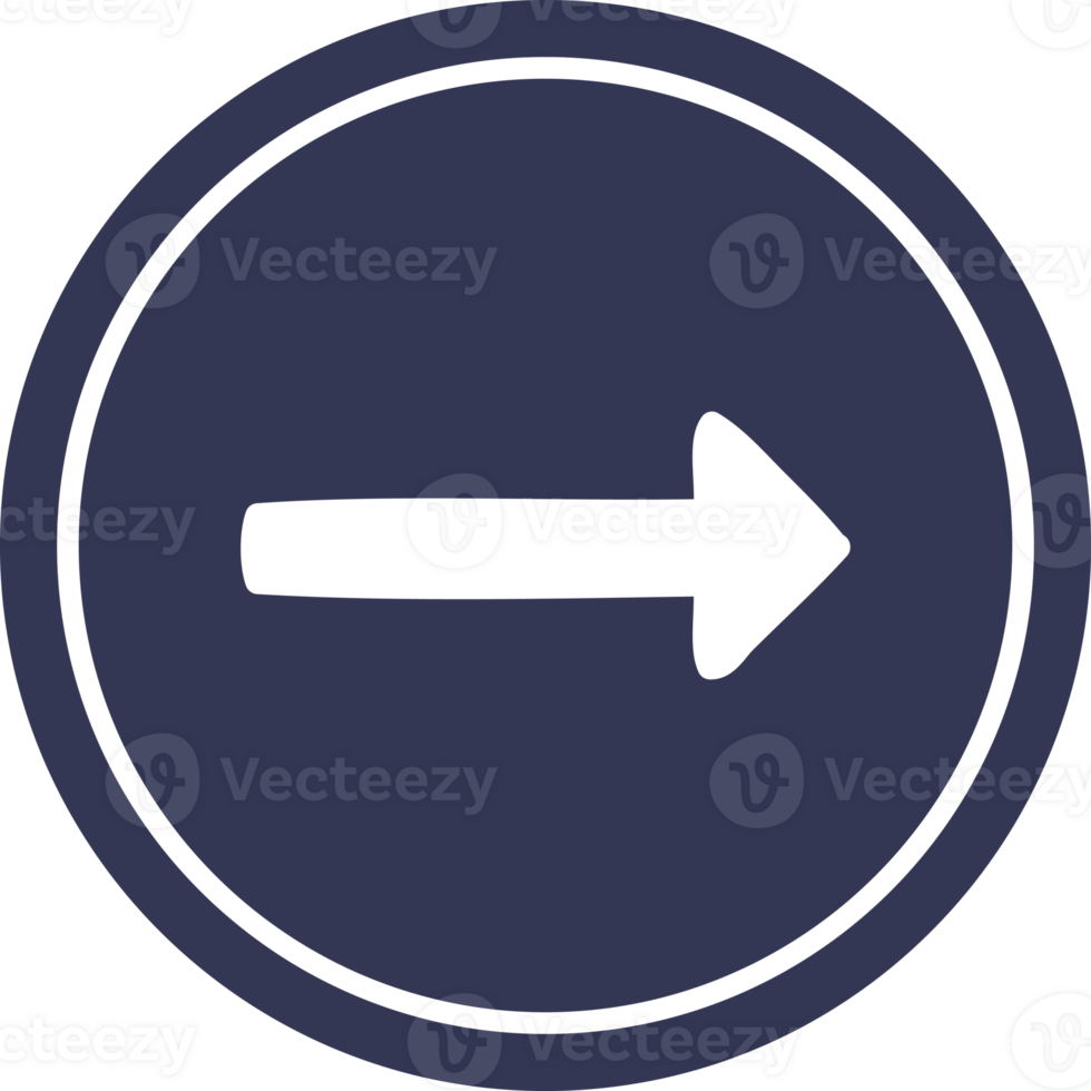 ícone circular de seta apontando png