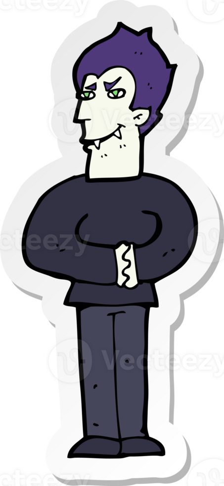 sticker of a cartoon vampire png