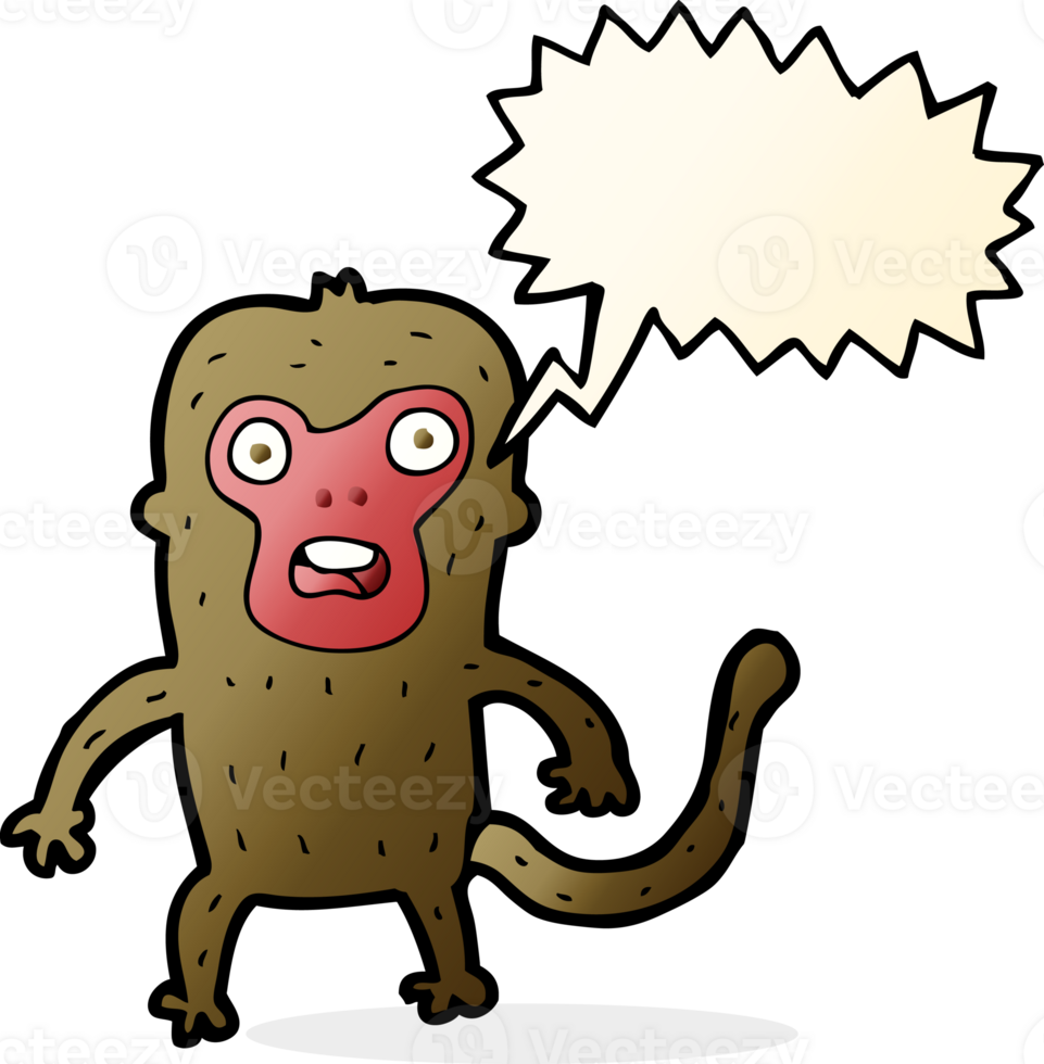 cartoon monkey with speech bubble png