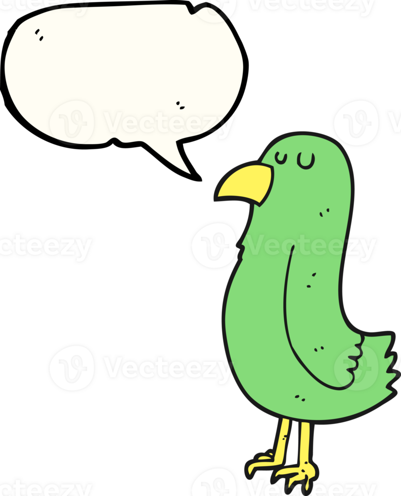 speech bubble cartoon parrot png