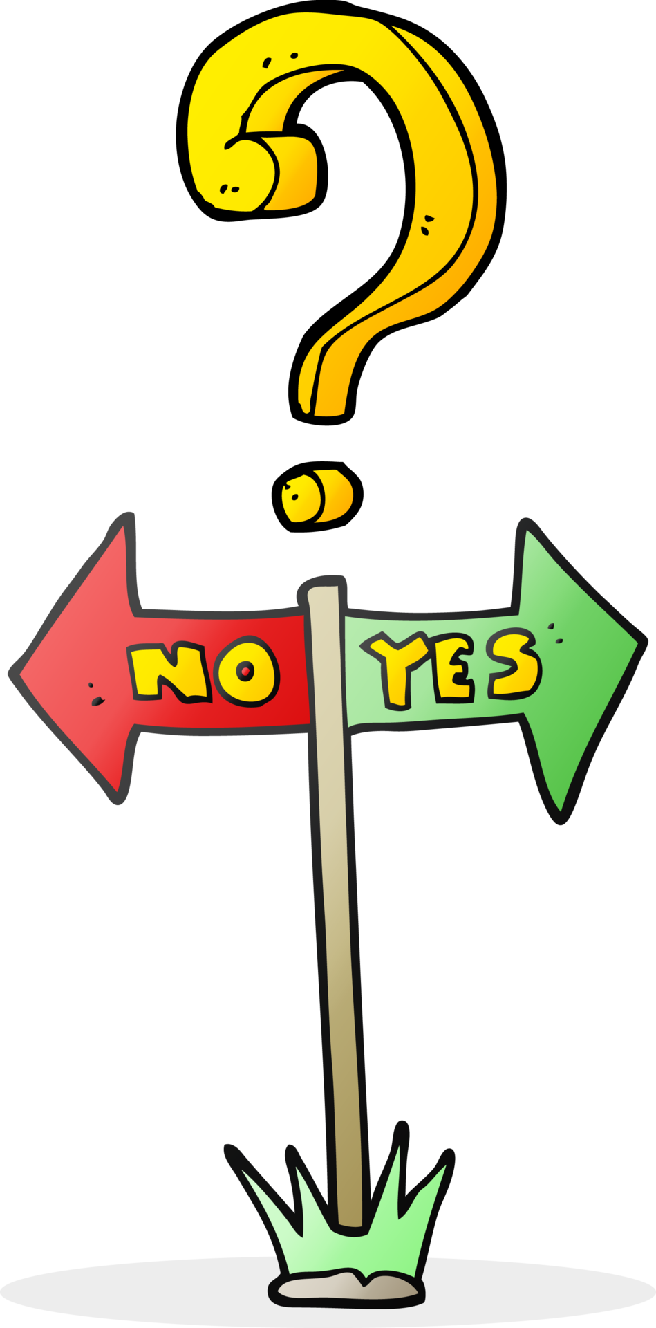 cartoon yes and no sign 45296282 PNG