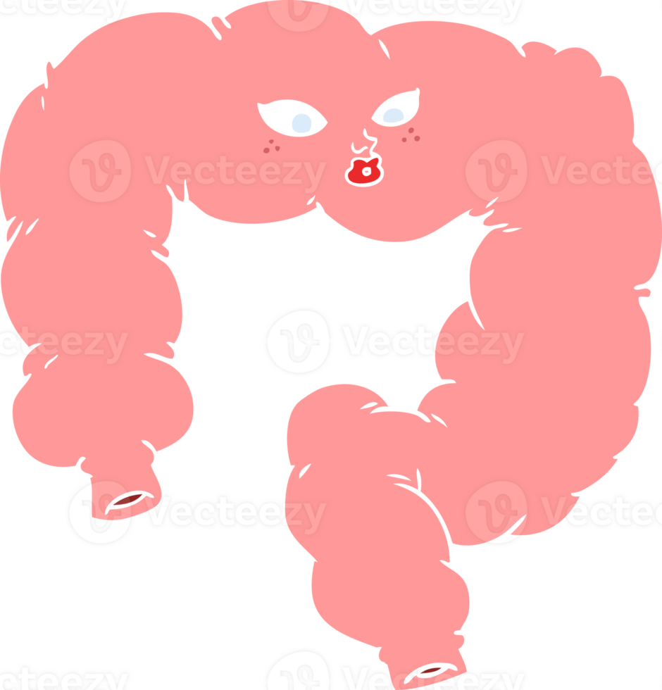 flat color style cartoon colon png