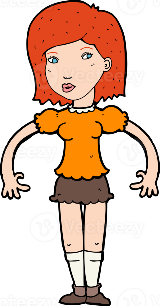 cartoon woman looking sideways png