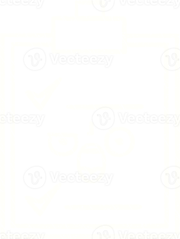 Chalk line drawing of an angry checklist png