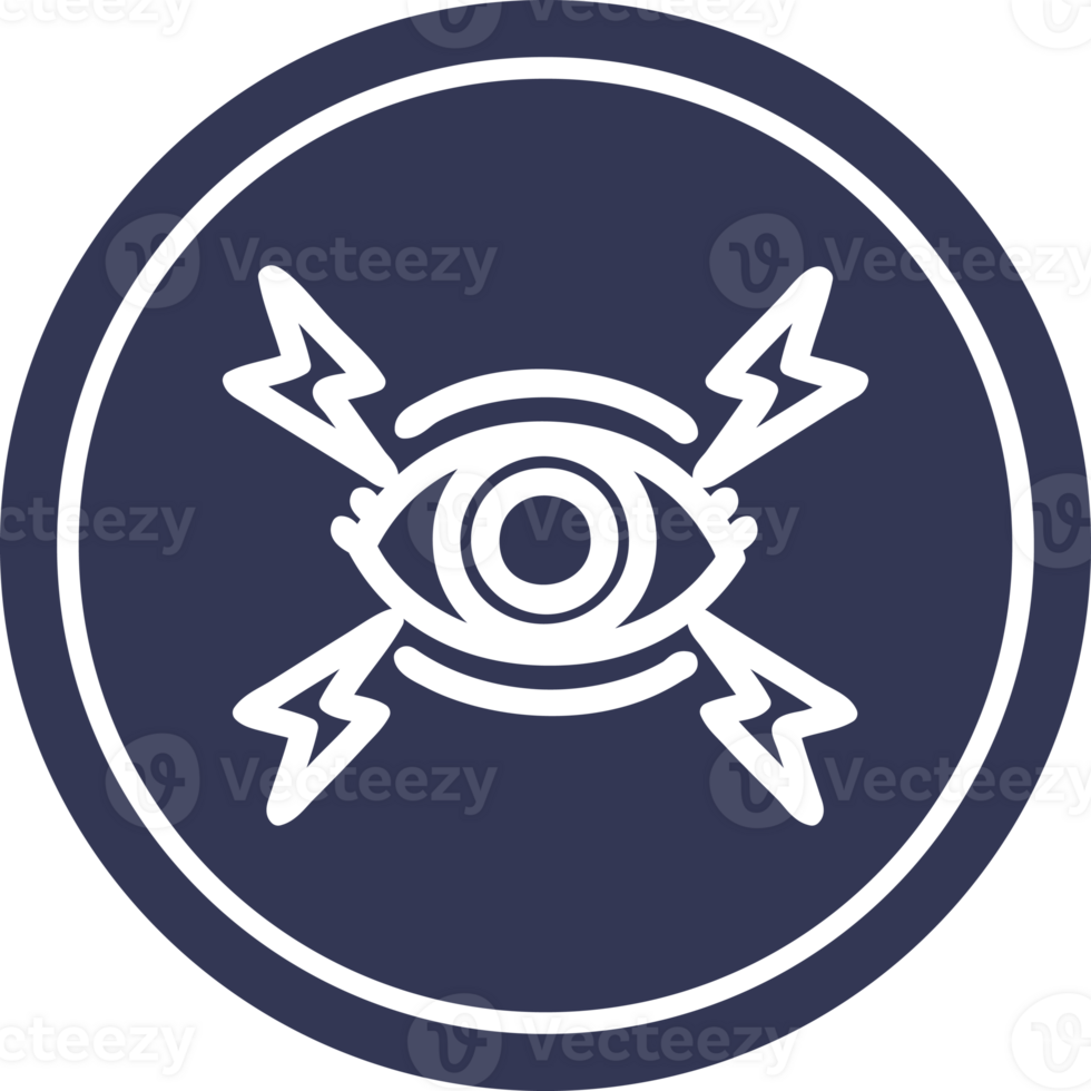 mystic eye circular icon symbol png