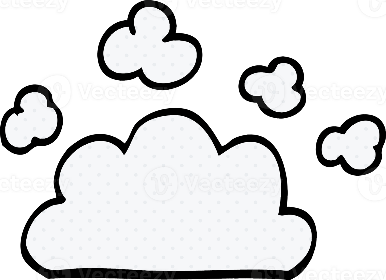 Cartoon-Doodle-Wetterwolke png