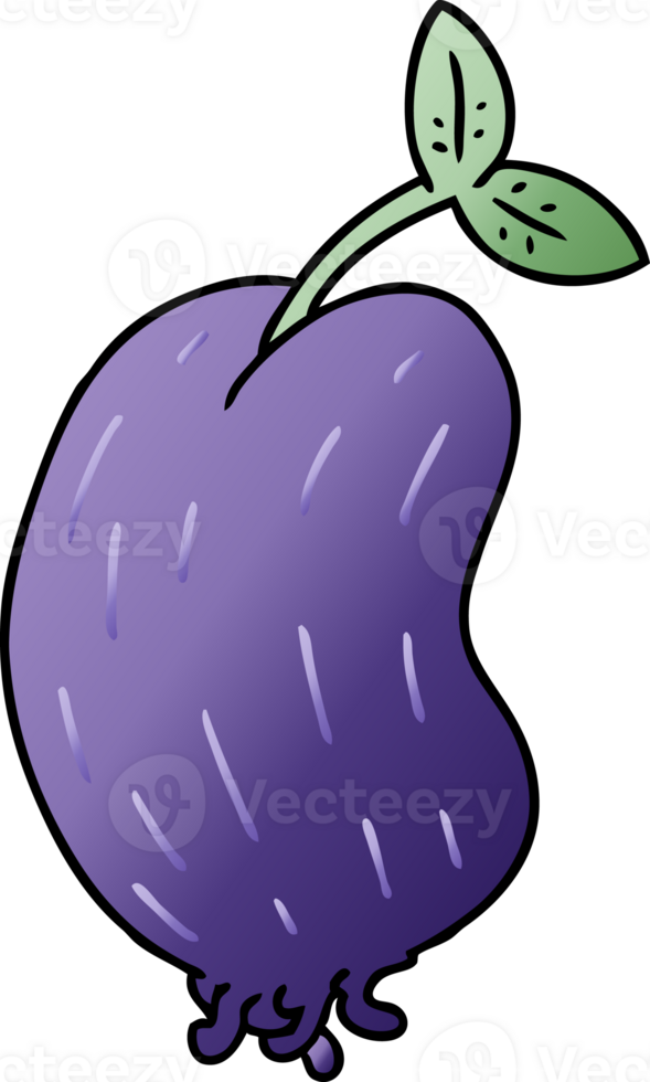 drawn gradient cartoon of a sprouting bean png