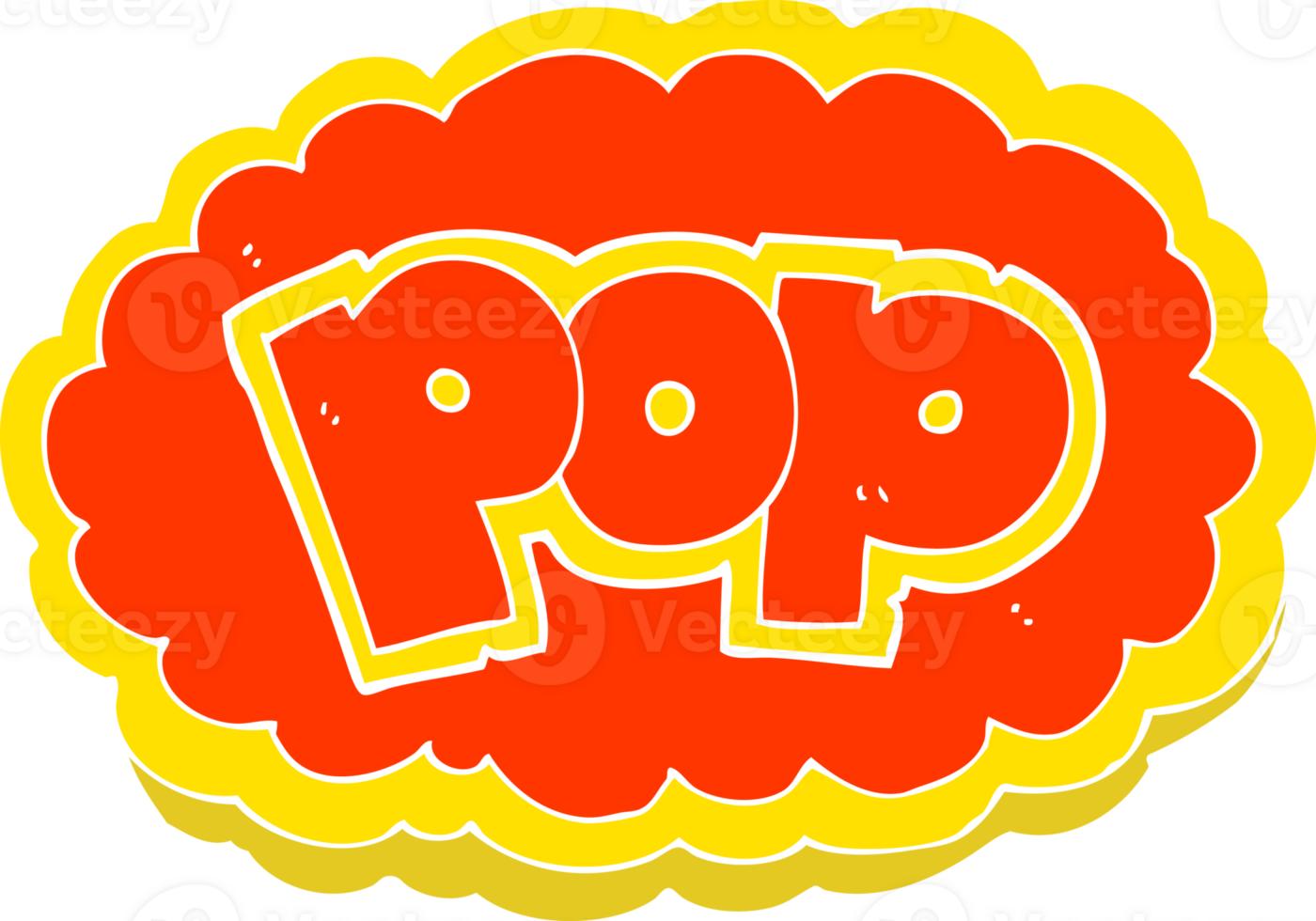 flat color illustration of POP symbol png
