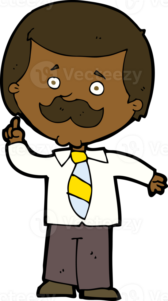 cartoon newsreader man with idea png