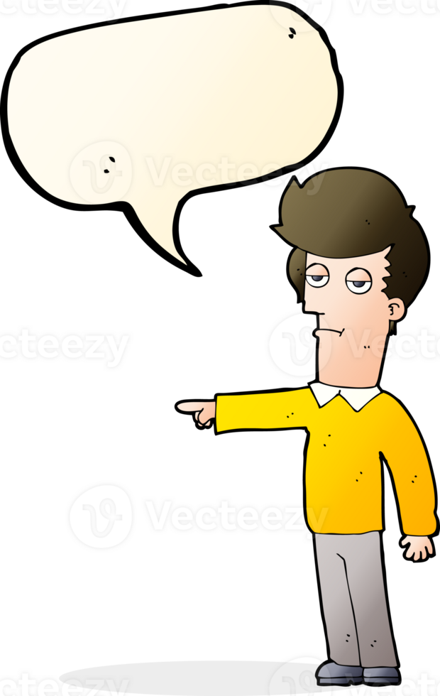 cartoon pointing man with speech bubble png