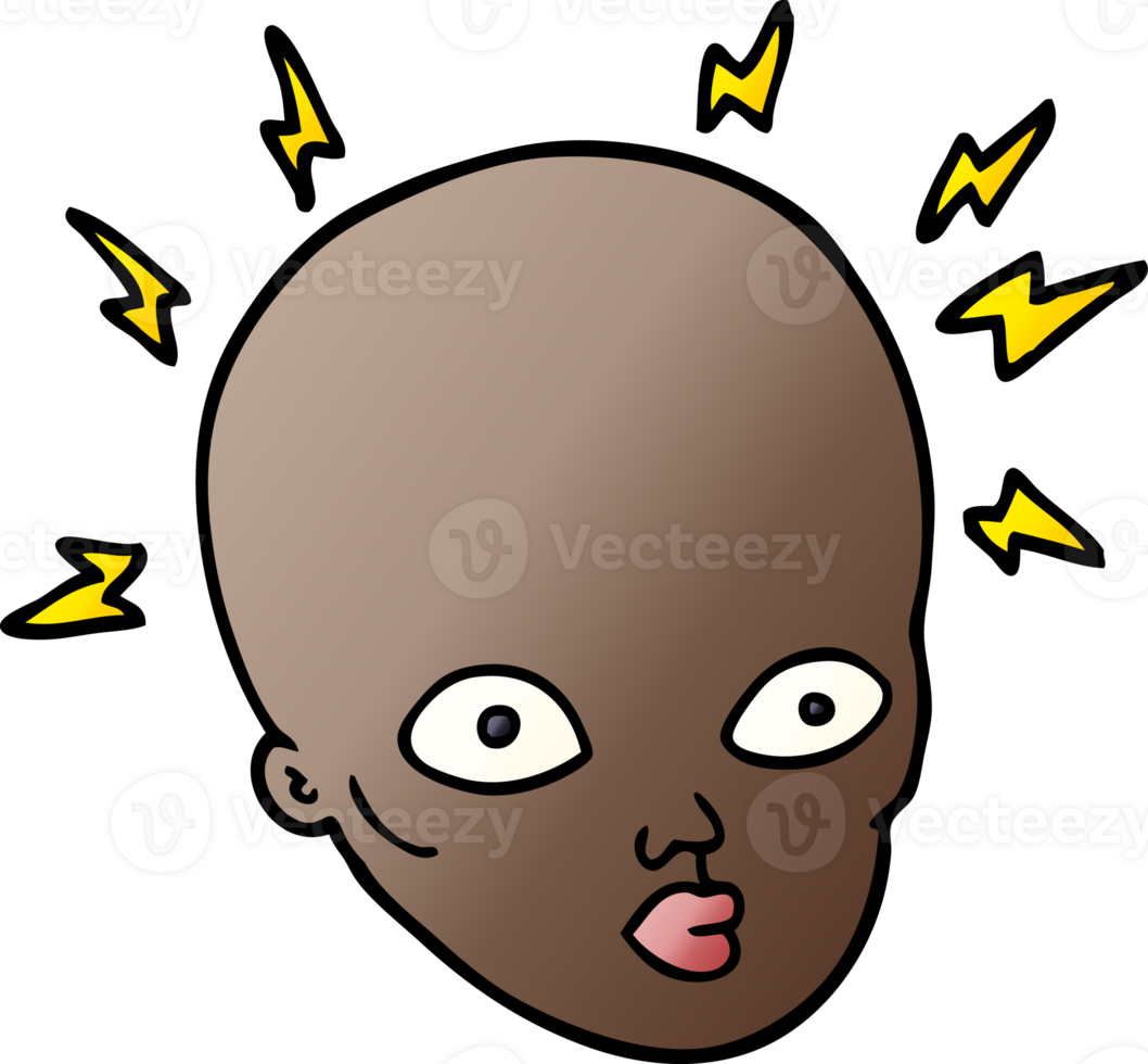 cartoon doodle bald head png