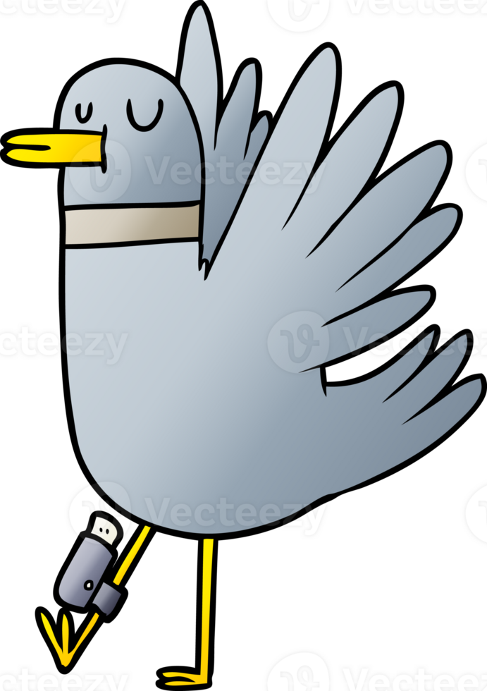 cartoon flapping wood pigeon png