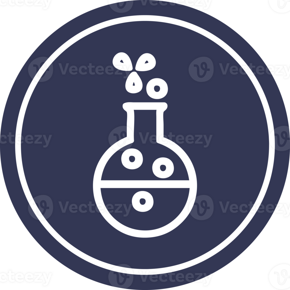 science experiment circular icon symbol png
